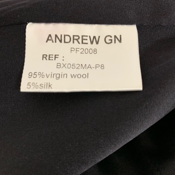 Andrew Gn Black Stretch Wool Sheath Dress - Picture 6 of 8